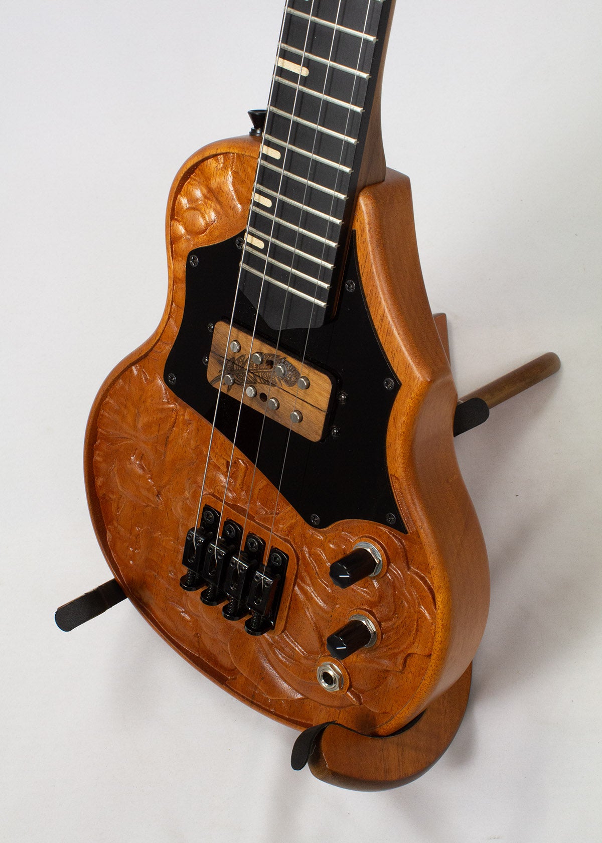 Sparrow Thunderbird 3D Carved "Floral" Steel String Tenor Electric Ukulele (Ships in 14 days)