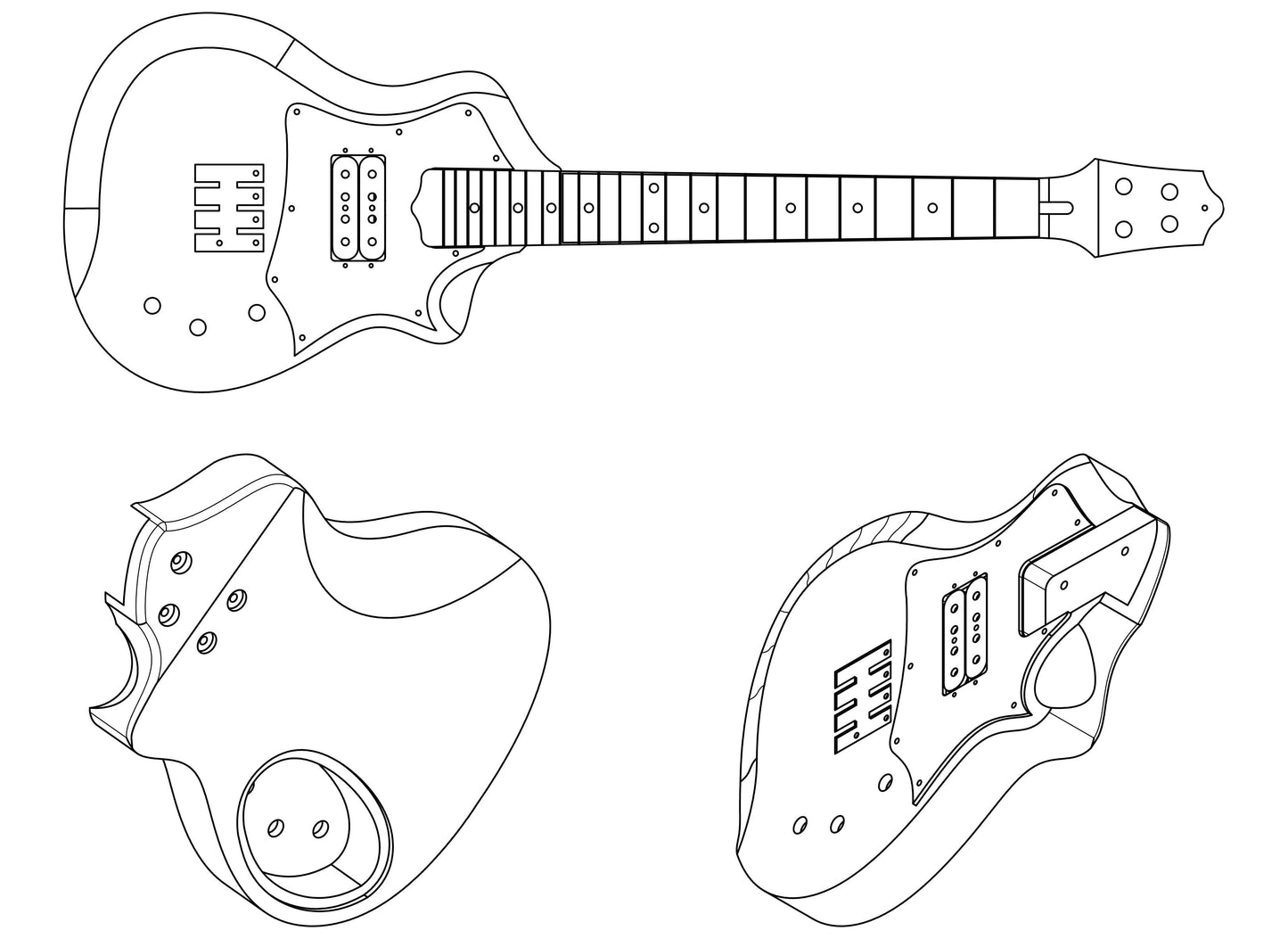 
                  
                    Custom Built Ukulele: Baritone Scalloped Cutaway
                  
                